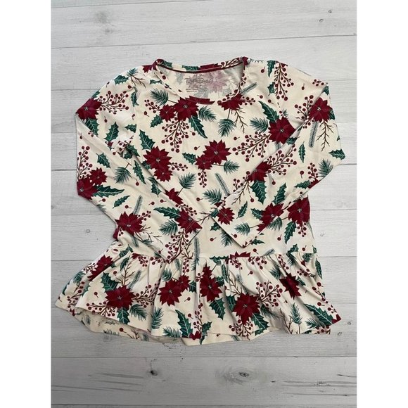 girls ruffle butts peplum holiday tops size 7 NEW - Picture 5 of 7